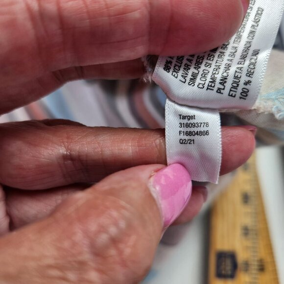 Knox Rose Rayon Linen Blend Boho Squared Neck Striped Summer Dress Sz XXL Flowy - Picture 4 of 13